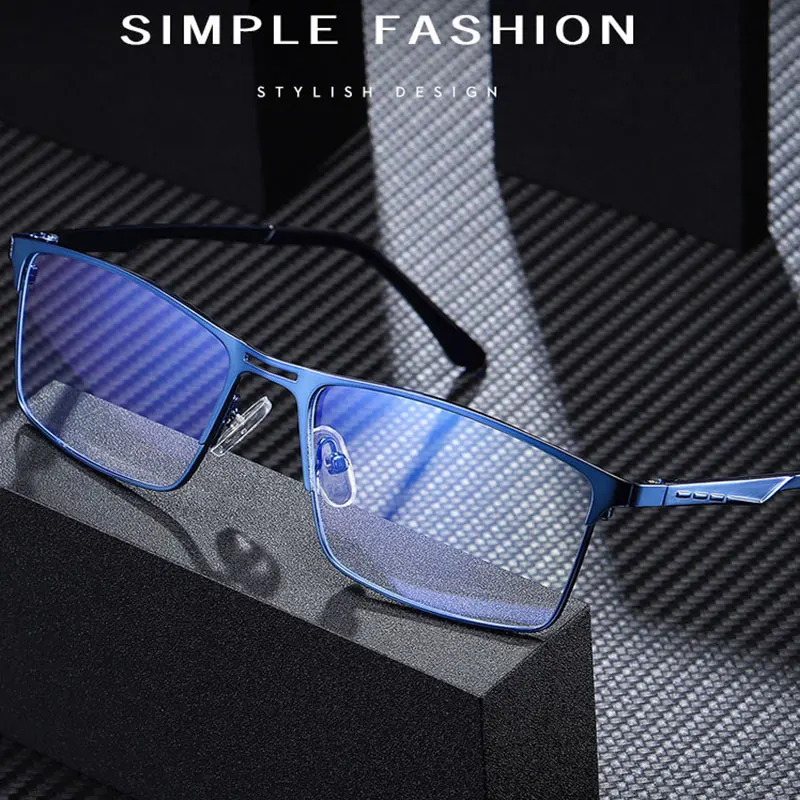 Full Rim Metal Frame Glasss For Man New Arrival Fashional Business Style Anti-Blue Light Optical Eyewears