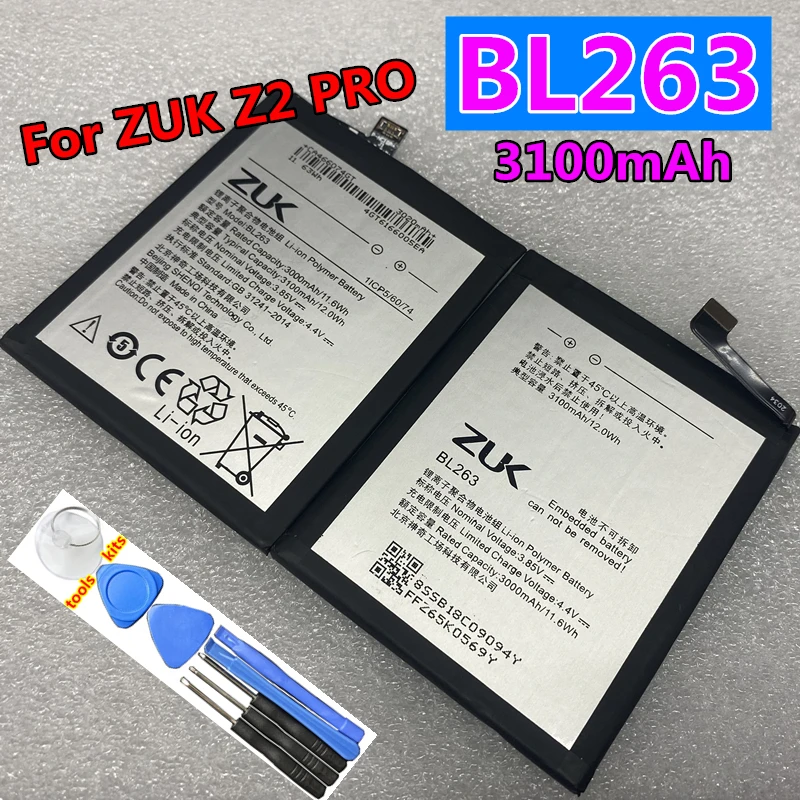 New High Quality Original BL255 BL263 BL268 Battery for Lenovo ZUK Z1 Z2 PRO Z2pro Z2 Z2131 Mobile Phone