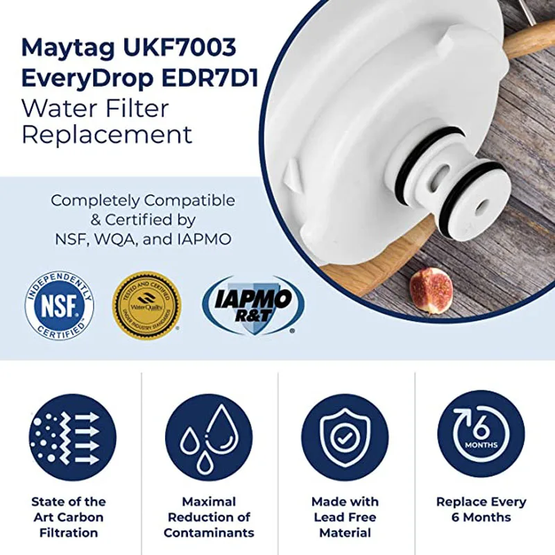 UKF7003 Refrigerator Water Filter, Replacement for Maytag UKF7003, UKF7002AXX,   UKF7001AXX, UKF6001AXX, UKF5001 1Pack