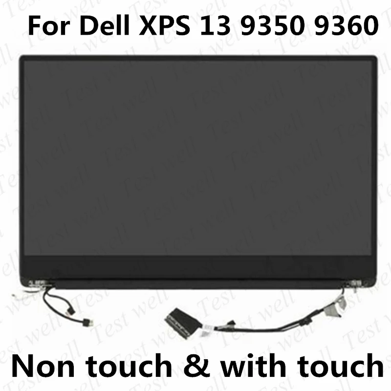 For Dell XPS 13 9350 9360 Assembly P54G P54G002 LCD Screen 3200*1800 QHD Wih Touch Digitizer or 1920*1080 FHD No Touch 07TH8V