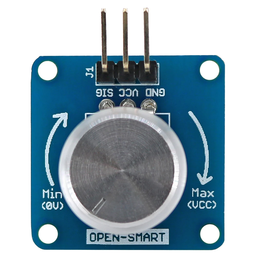 حساسية عالية الروتاري زاوية الاستشعار قابل للتعديل التحكم في مستوى الصوت الجهد مفتاح مقبض وحدة بيضاء لاردوينو