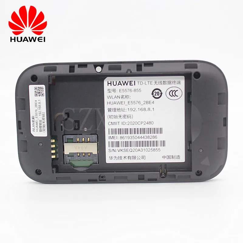 HUAWEI Unlocked E5576 E5576-855 Mobile Wireless Router150Mbps With SIM Card Slot Hotspot Pocket WiFi