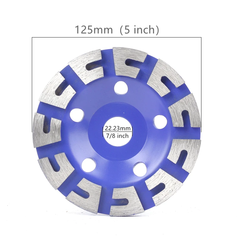 Versery 1PC 125mm Diamond Grinding Wheel Disc Carving Bowl Shape Grinding Cup For Concrete Granite Stone Ceramic Polishing