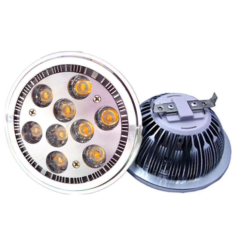 

Aluminum 1*1W LED AR111 5W 9W 7W 12W G53 Base QR111 DC12V 220-240V LED Spotlight G53 GU10 LED Bulbs Spotlight