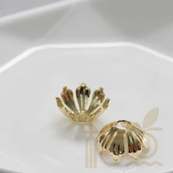 DIY Supply-Solid Brass Finding Flower Cap - 15x6.5mm (4090C)