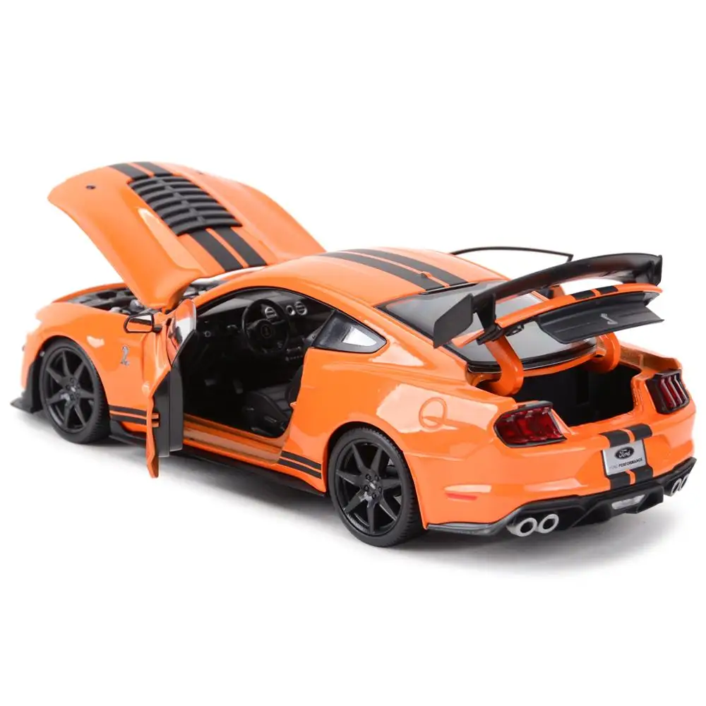 Maisto 1:18 2020 Ford Mustang Shelby GT500 Orange Static Die Cast Vehicles Collectible Model Car Toys