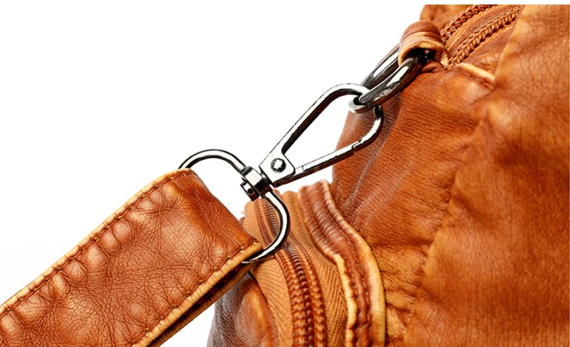 Yogodlns Vintage Weiche PU Leder Schulter Tasche Frauen Große Kapazität Handtasche Mode Umhängetasche Nähte Farbe Griff Tasche sac – Detail 39