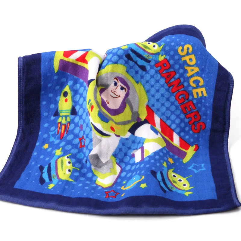 34x34cm Buzz Lightyear Children Baby face towel Soft 100%cotton children boy girl kids soft towel Handkerchief Space Ranger