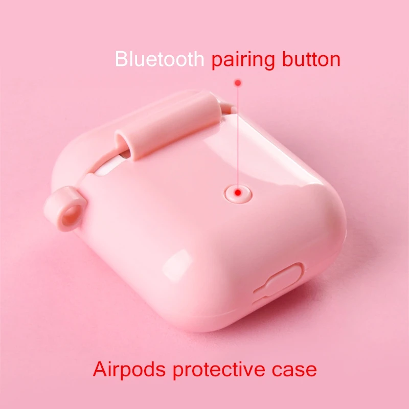 Silicone Earphone Case Hang Buckle Love Protective Sleeve Cover For Airpods 1/2 Earphones Box