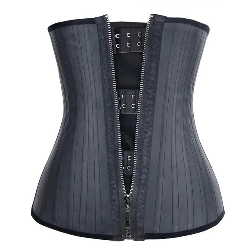 

Wechery Modeling Strap Corset Latex Waist Trainer with Zipper Belly Slimming Sheath Belt Waist Cincher 25 Steel Boned Shaper