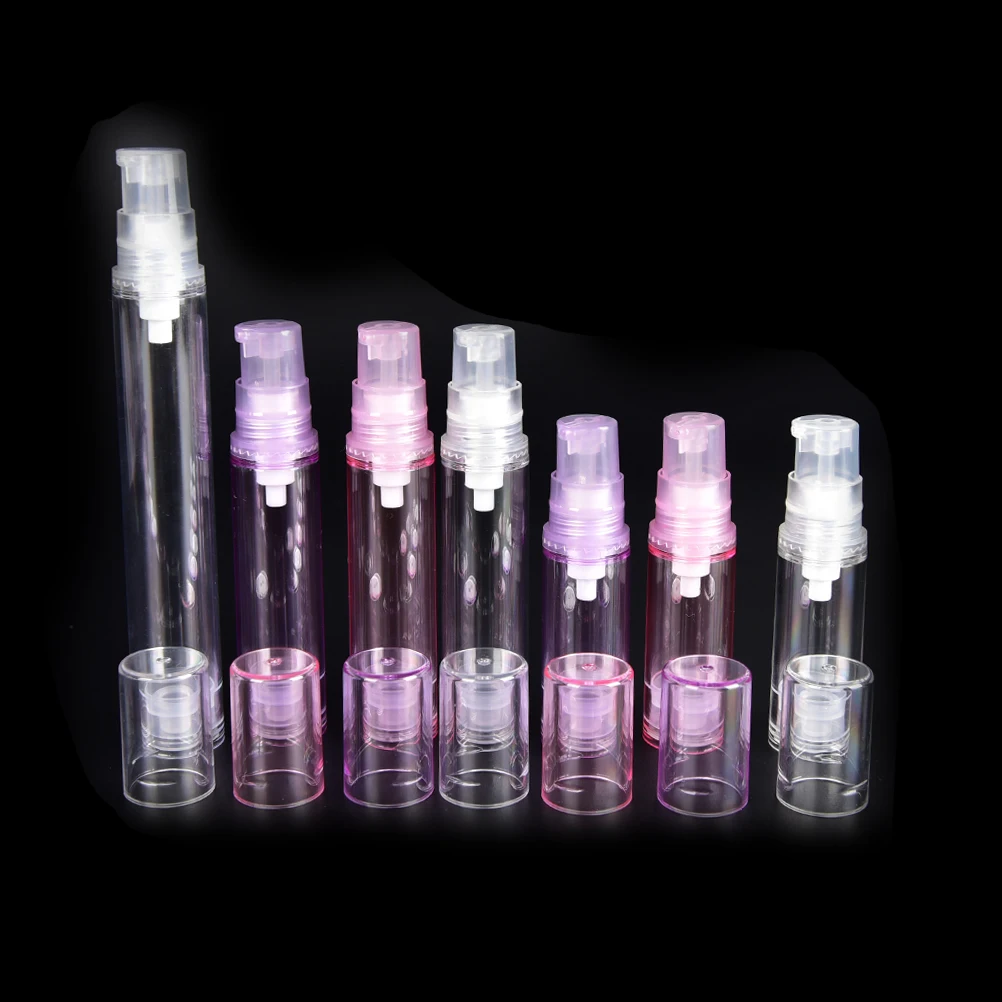 

1PC Empty Airless Pump Plastic Bottles Travelling Cosmetic Packaging Vacuum Pressure Emulsion Bottle With Lotion Pump On