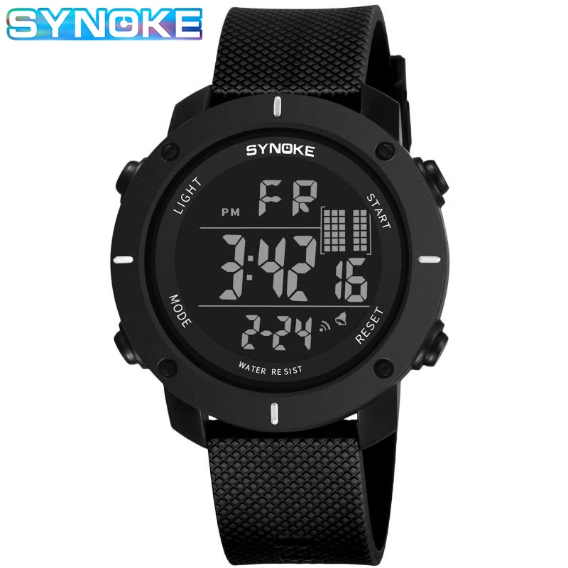 SYNOKE Men Sports Watches Military 50M Waterproof Casual Wristwatch Male Clock Chronograph Men Digital Watch Relogio Masculino