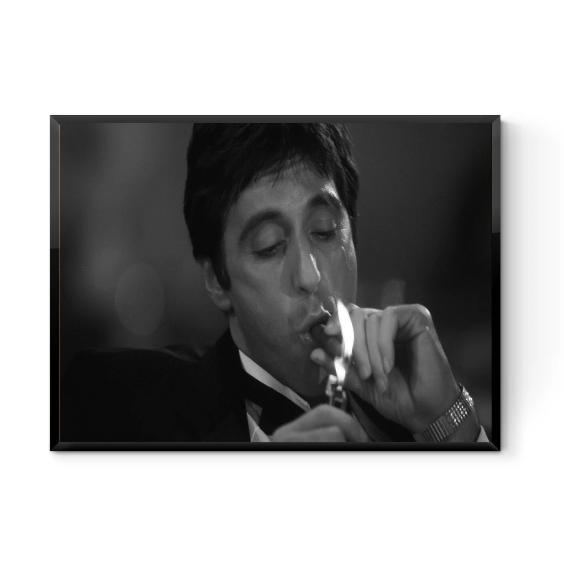 Al Pacino As Tony Montana Movie Film Poster, Black - White Scarface Film Art Photography Picture, Home Décor Wall Art