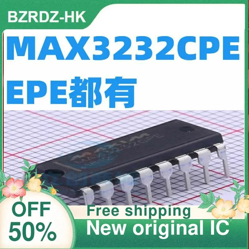 20PCS MAX3232CPE/MAX3232EPE  DIP16  New original IC