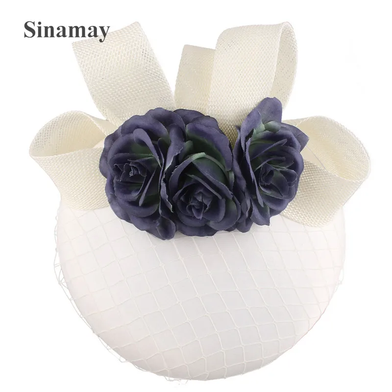 Women Formal Occasion Fascinator Hat Hairpin Bride New Show Headpiece With Hair Clip Nice Mesh Millinery Caps Headbands Ladies