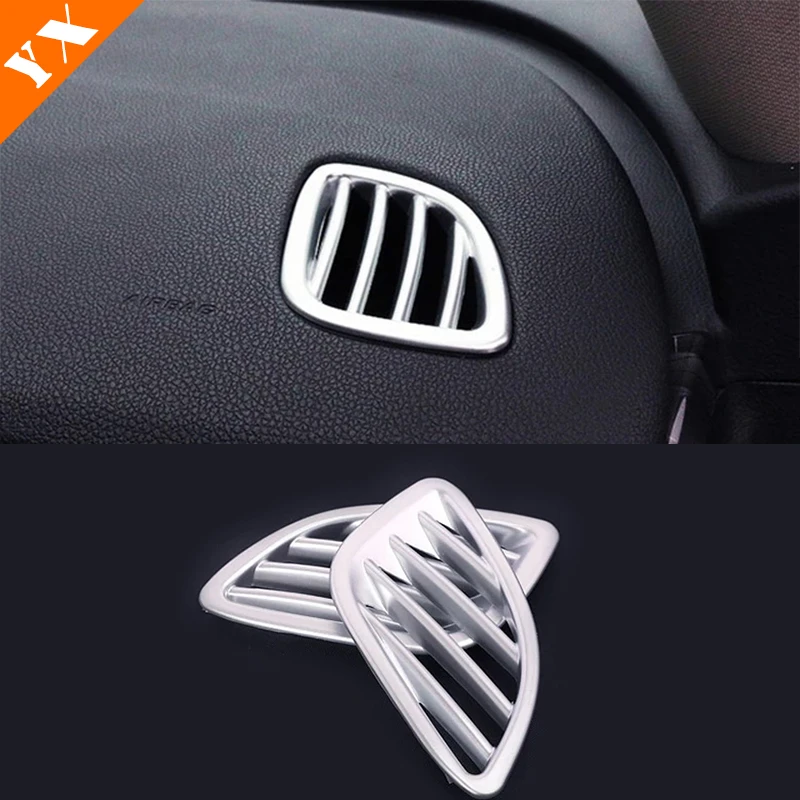 

for Buick Encore Opel Mokka 2012-2016 ABS silver Car Front Dashboard Small Air Condition Outlet AC Vent Trim Cover 2pcs