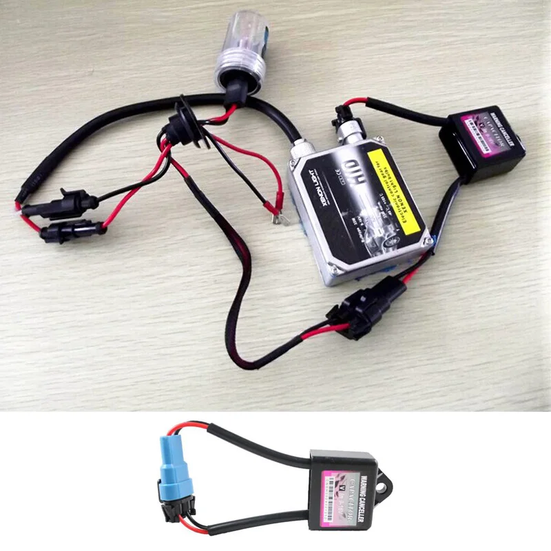 2PCS Xenon HID Kit Anti-flicker Error Warning Canceller H1 H3 H4 H7 H8 H9 H10 H11 H13 9005 9006 Capacitors Computer Decoder