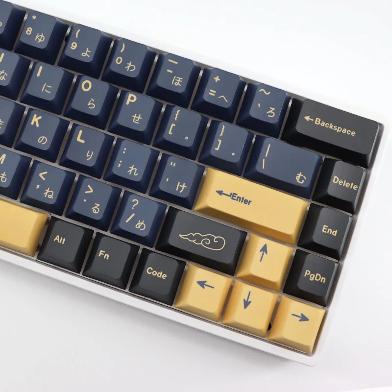 119 Kunci Biru Samurai Keycaps PBT Keycap Cherry Profil Mekanik Keyboard Penutup Kunci