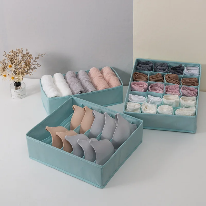 

Underwear Bra Organizer Storage Box, 3 Colors Drawer, Closet Organizers Boxes for Underwear Scarfs Socks Bra, Multi Size, 1Set