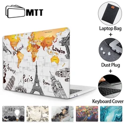 MTT Laptop Case For Macbook Pro  Air 13 14 15 16 13.6 inch 2023 Cover For Macbook Pro 13 M1 M2 Chip Funda A2289 A2251 A2179