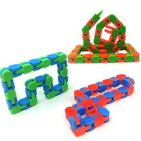 New 1pc Snake Puzzles Classic Sensory Toy Wacky Tracks Bicycle Chain Snap Click Fidget Toys Kids Autism Educational Toy Dropship