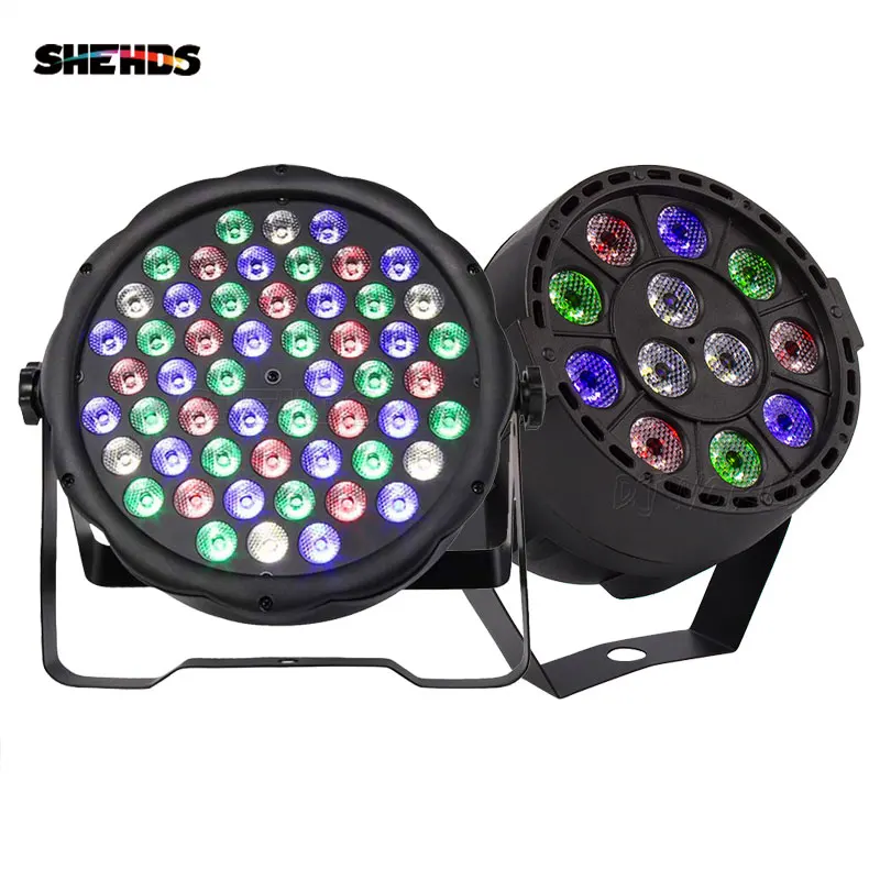 SHEHDS-luz Par LED para escenario, lámpara RGBW de 12x3W, 54x3W, DMX512, máquina de proyector para DJ, discoteca, decoración de fiestas, iluminación