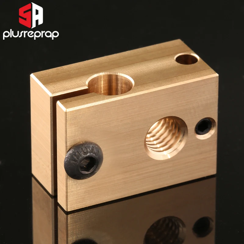 Copper Brass Heated Block For V6 J-head Hotend 3D Printer V6 Nozzles fit 3mm PT100 NTC100K Thermocouple High Temperature Block