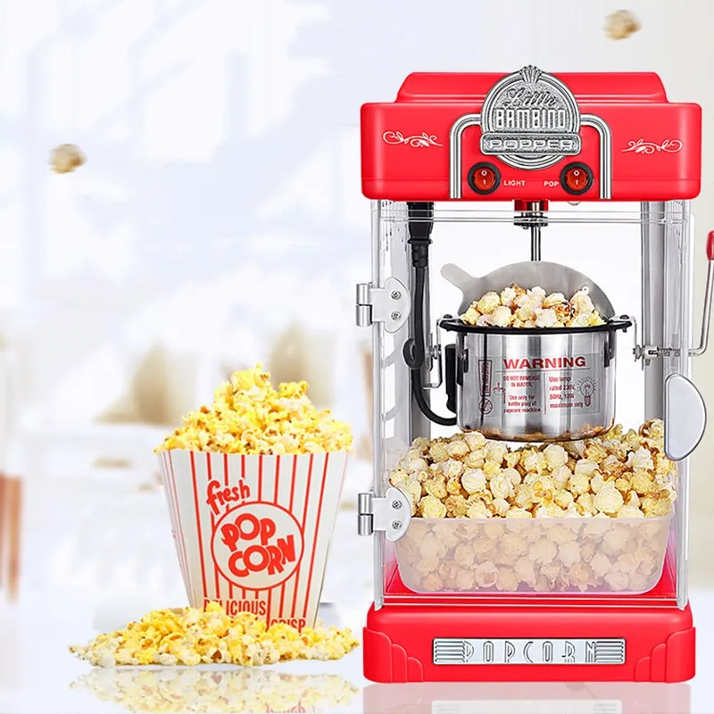 

Popcorn Machine for Home Automatic Mini Hot Air Popcorn Maker DIY Corn Popper Children Gift