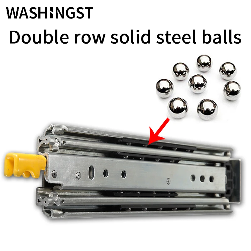 WASHINGST Heavy Duty Drawer Runners Full Extension Drawer Slides Rails Heavy Duty 120kg Bearing Capacity 1 Pair