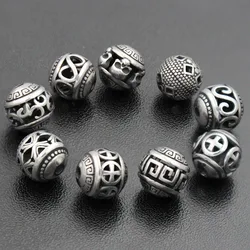 2pcs/lot Vintage Hollow Bead Fit Original Charm Bead 2.0mm Hole 316l Stainless Steel Bracelet DIY Jewelry Making Gift
