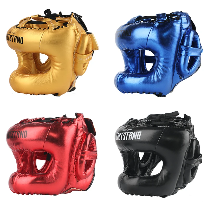 

Professional Adult Men Women Kick Boxing Sanda MMA Helmet Full Protection to Protect Nose Free Combat Beam Full-face Head Gear