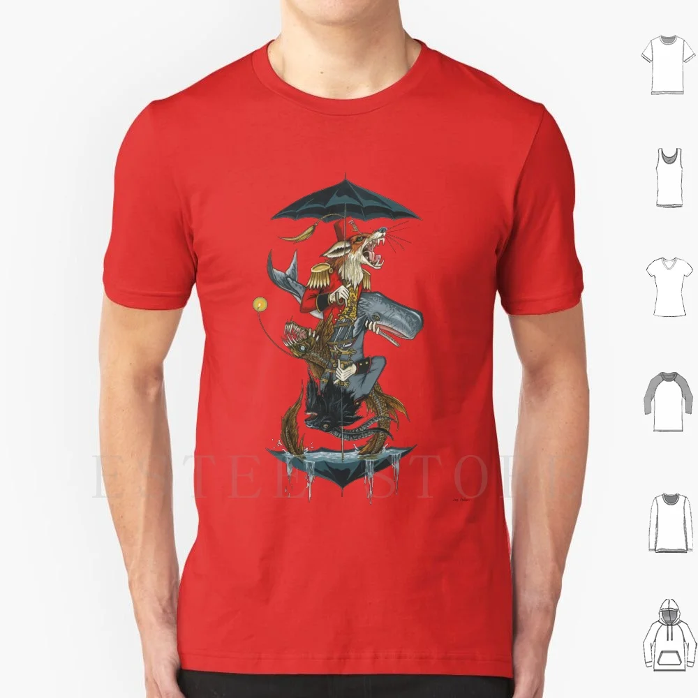 

El Paraguas T Shirt Cotton Men DIY Print Fox Goat Doomfolk Artshirt Whale Viperfish Anglerfish Dragonfish Umbrella Elparaguas
