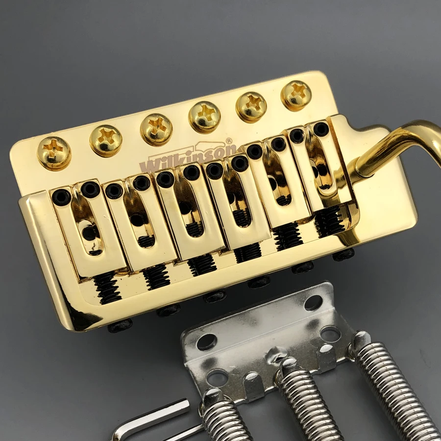 Wilkinson Guitar Fixed Tremolo Vibrato Bridge 6 Screws ST Tremolo Gold WOV09