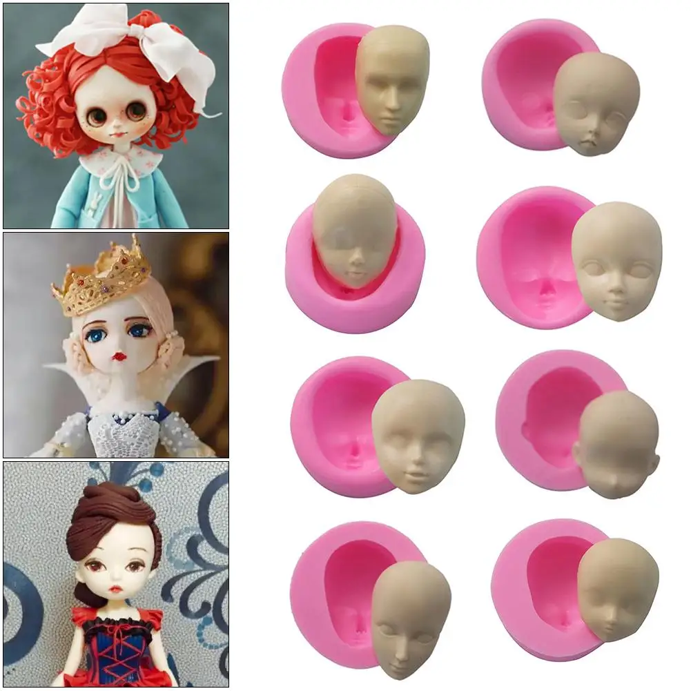 Cute Silicone Mold Baby Face MoldS For Fondant Chocolate Soap Handmade Cake Decorating Kitchen Gadgets Accessories Baking Tools