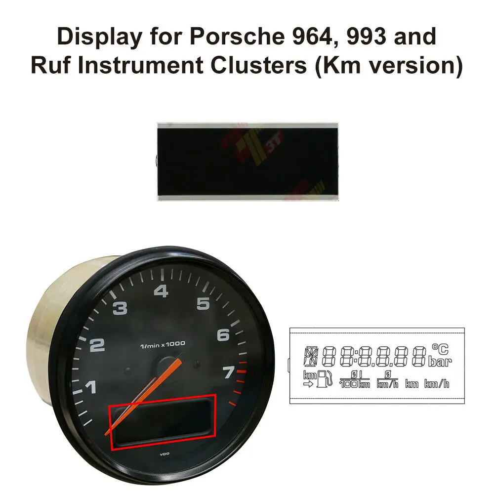 KM Display Board Computer for Porsche 964 993 Speedometer Tachometer Display M659