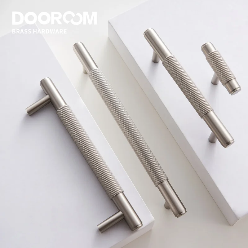 

Dooroom Brass Furniture Handles Brushed Nickel Silver Pulls Wardrobe Dresser Cupboard Cabinet Drawer Knobs Free Of Finger Print