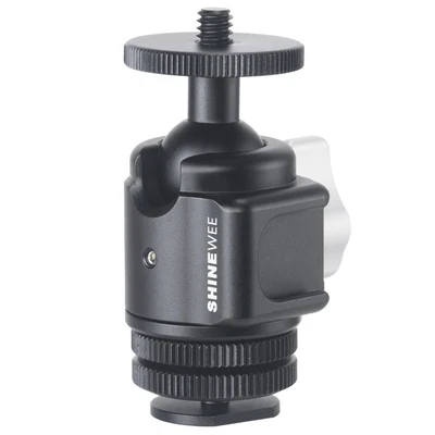 180° Rotary Mini Ball Head with Wrench Ballhead Hot Flash Shoe Mount Adapter 1/4