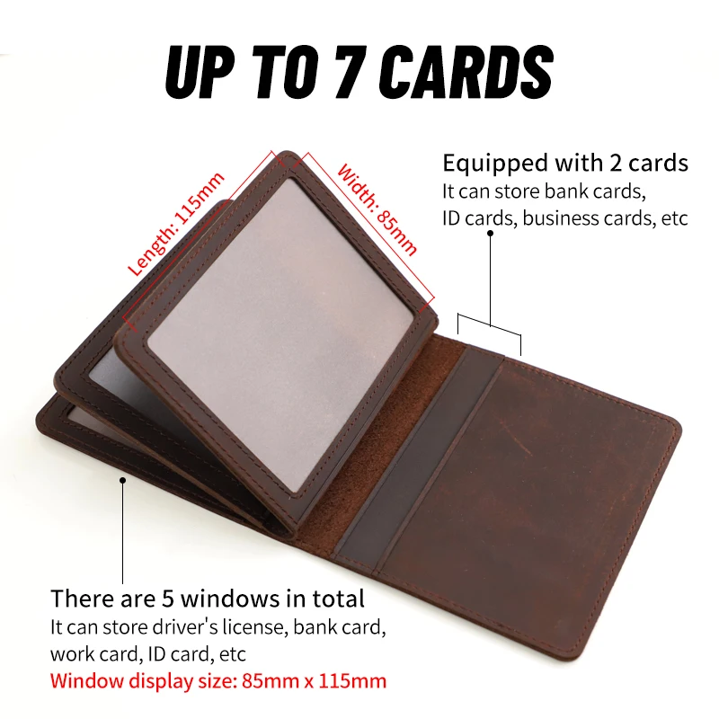Genuine Leather Driver License Holder Credit Card ID Cards Case Cover Car Auto Documents Drivers License Wallet For Short Trip