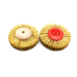 Brosse métallique en laiton de 78mm, meuleuse d'établi à roue ronde, outil de polissage et de conversion
