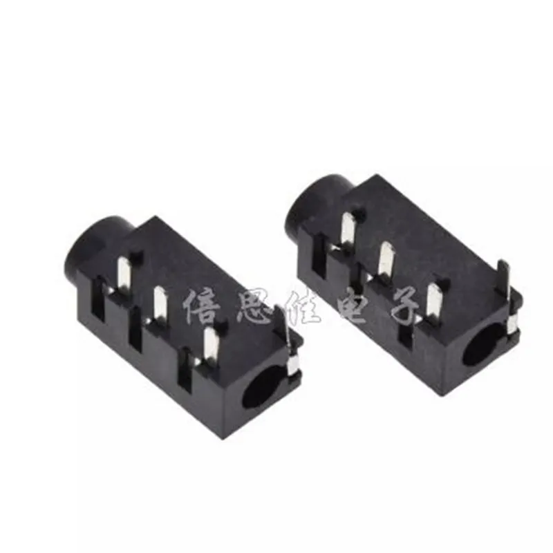 10pcs 3.5 PJ-320 3 /4 pins female connector DIP stereo headphones PJ-320B