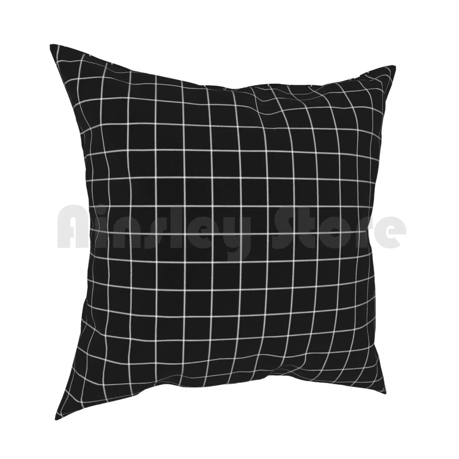 Black Window Pane Print Pillow Case Printed Home Soft Throw Pillow Window Pane Pattern Patterns Monochrome Monotone