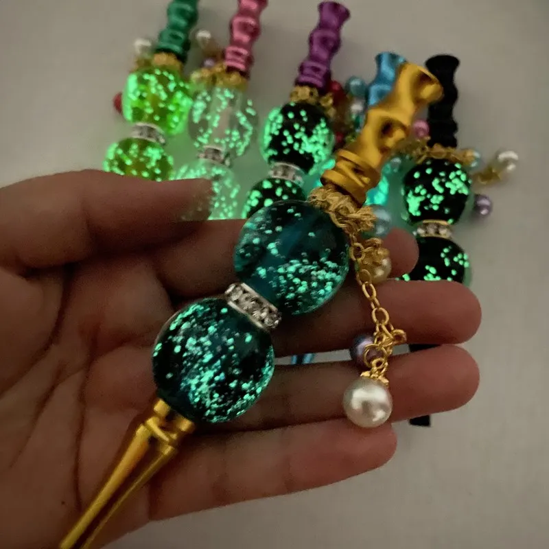 Glow in Dark Shisha Hookah Tips with Rhinestones Jewelry