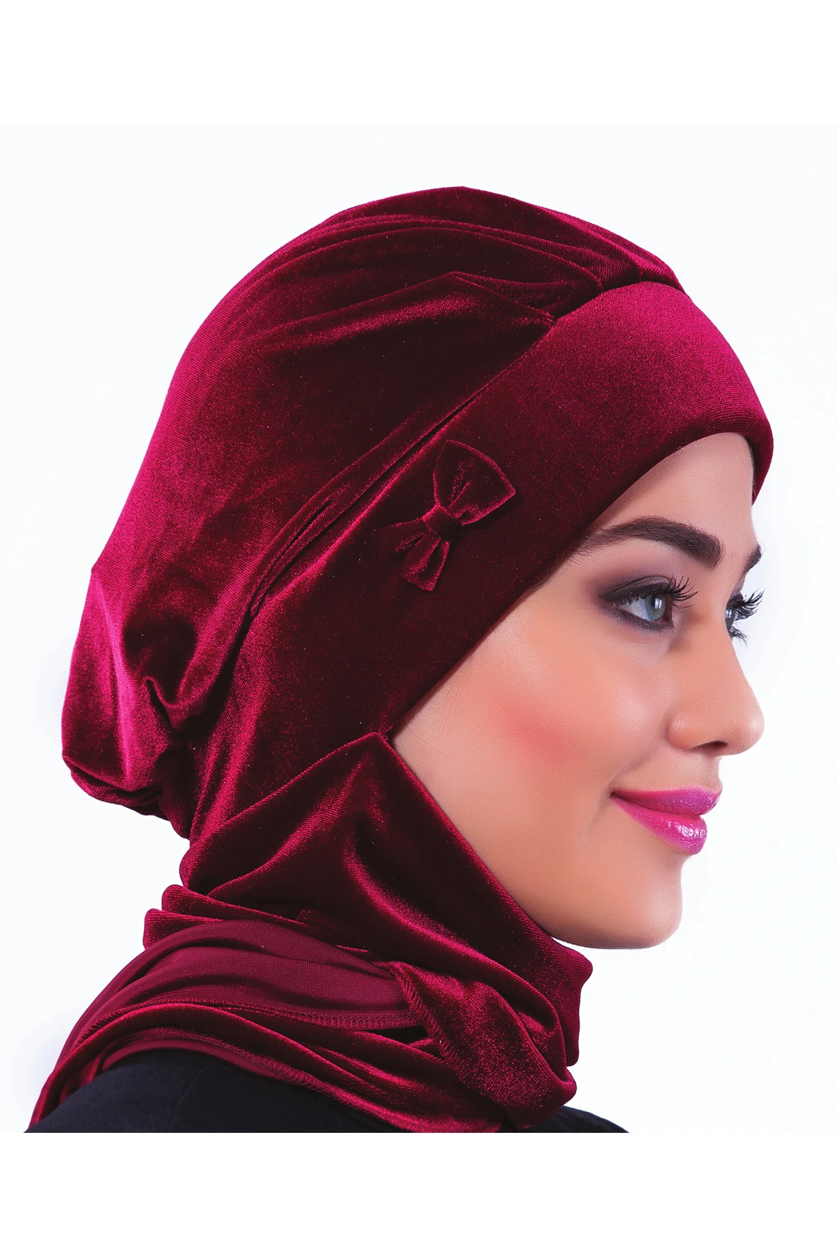 2024 New Fashion Velvet Pleat Hat With Scarf Ready Turban Hijab Bonnet Cancer Cap Special Women Product Beret Bandana Headscarf