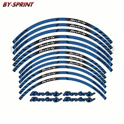 For Piaggio Beverly 125 250 350 500 2014-2016 12 X Motorcycle Thick Edge Outer Rim Sticker Stripe Wheel Reflective Decal Sticker