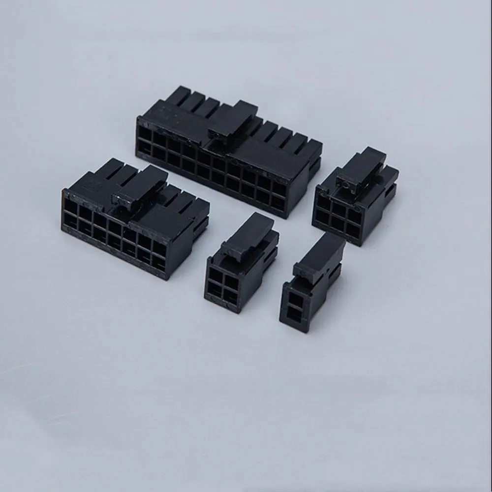100PCS/1LOT Molex 3.0mm connector small 5557 male plastic shell Housing for PC notebook power 2*1P 2 3 4 5 6 7 8 9 10 11 12Pin
