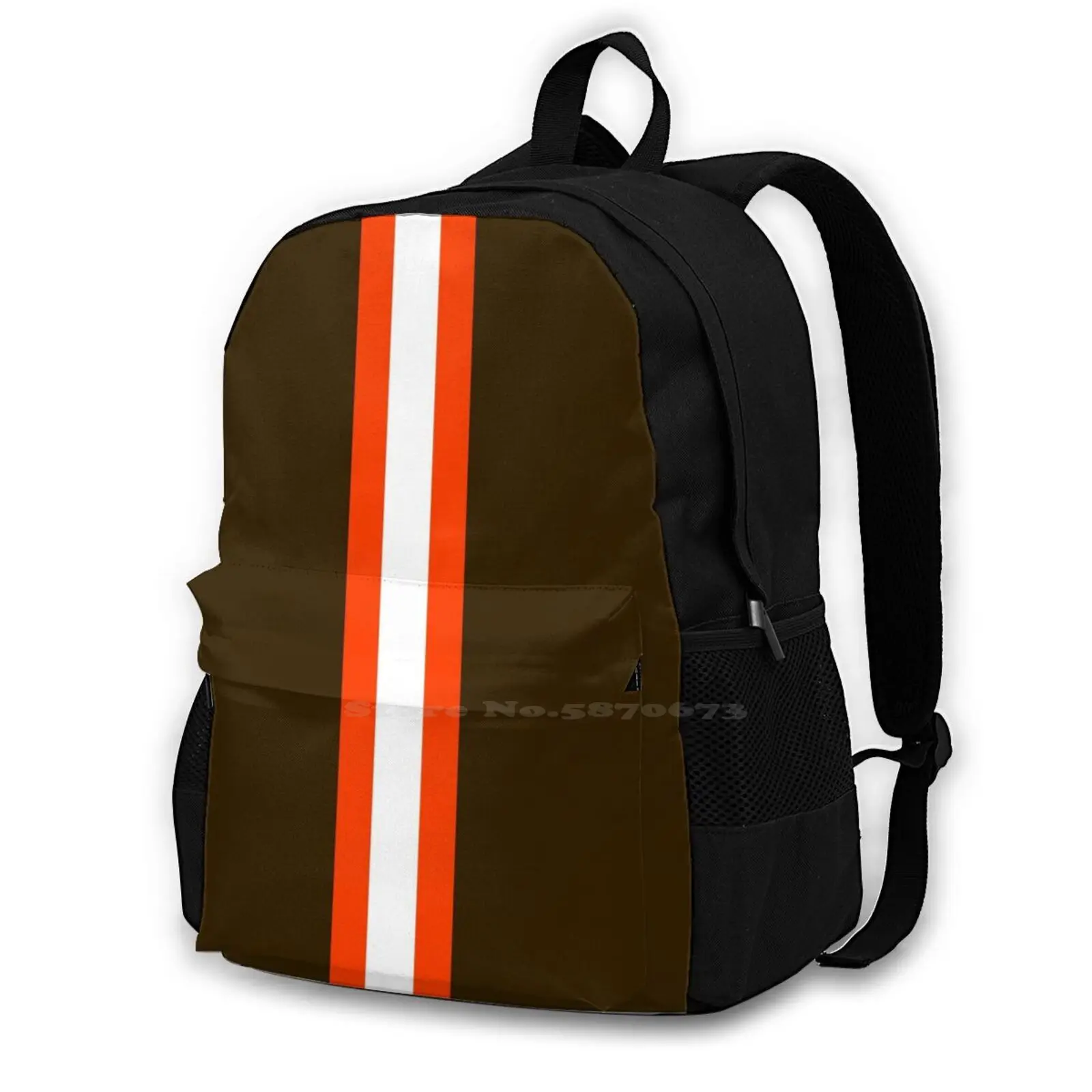 Colors New Arrivals Unisex Bags Casual Bag Backpack Brown Orange White Ohio Football Cle Football Fans Fan Lover Sports Hometown