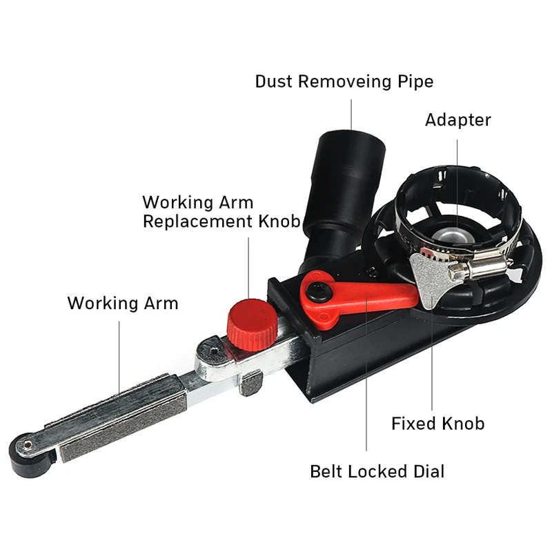 Adaptador de correa de lijado M10/M14, accesorio de conversión 115/125, amoladora angular eléctrica para carpintería y metalurgia
