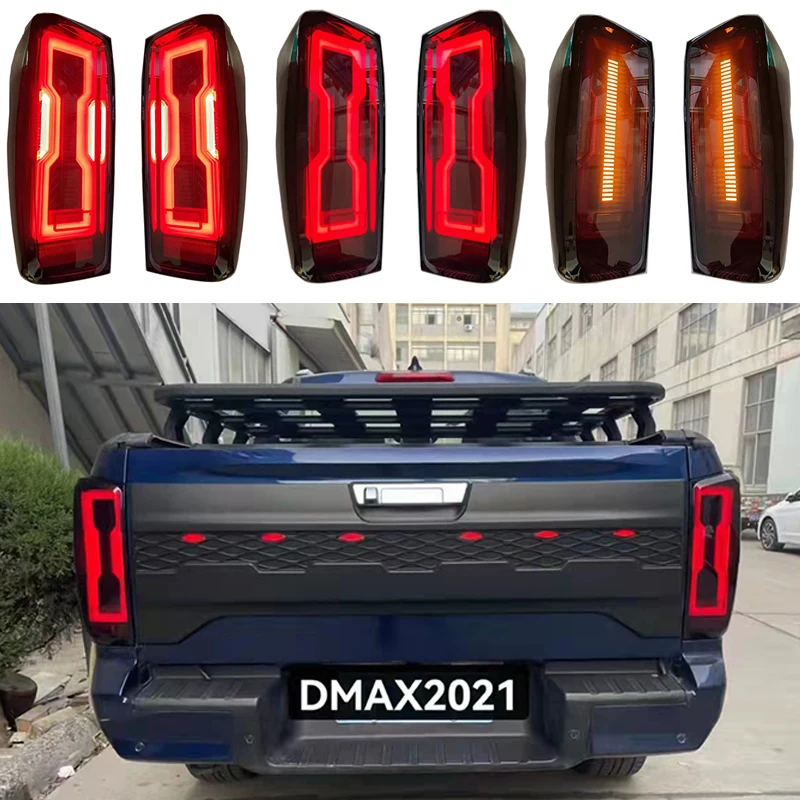 Car Rear LED Tail Light Assembly Stop Brake Lamp Turn Signal Taillight Fit For D-max Dmax 2020 2021 Offroad 4x4 Accessories