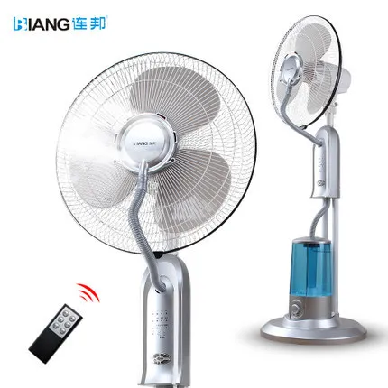Ventilador de niebla de agua de 75W, ventilador de aire acondicionado, control remoto, ventiladores eléctricos de 16 pulgadas con rociador de agua, ventilador enfriador de agua