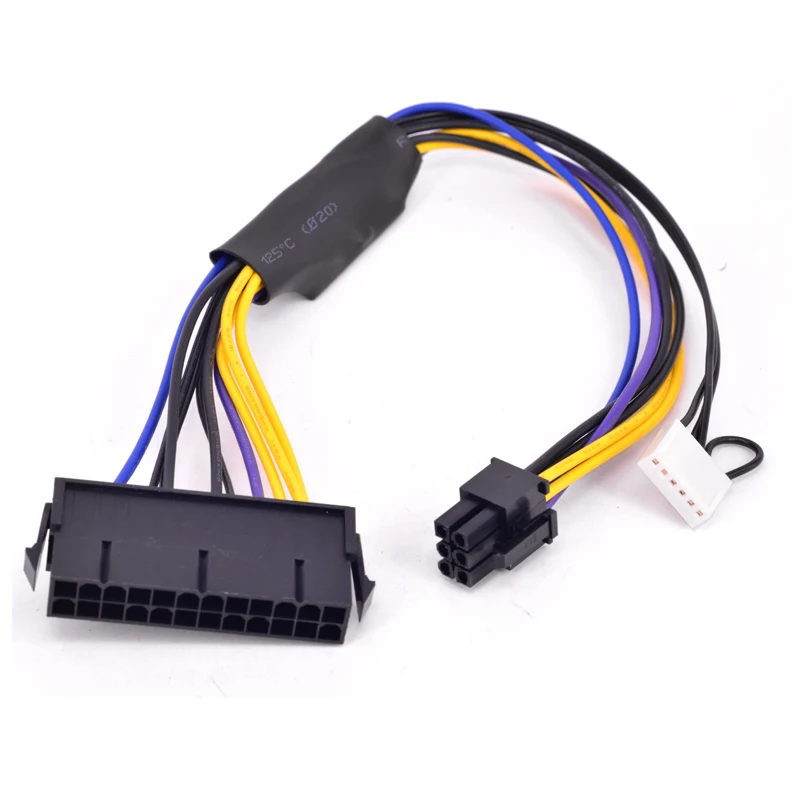 

For HP Compaq 8300 8380 8000 EliteDesk 880 G1 Prodesk 600 G1 SFF Desktop Motherboard PCIe 6 Pin to ATX 24 Pin Power Supply Cable